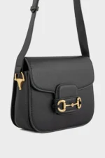 Black Flap Shoulder Bag for Women - Image 3